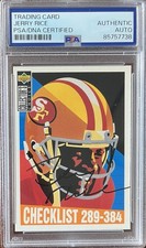 JERRY RICE 1994 Upper Deck Collector’s Choice SIGNED AUTO Autograph Card PSA/DNA