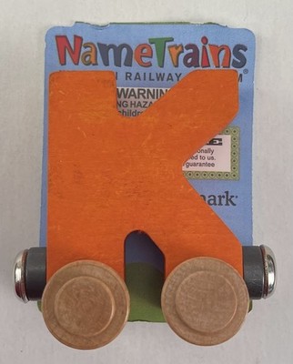 Maple Landmark Inc. 100115 NameTrains ''K'' Orange Wooden Letter Car
