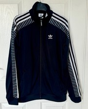 Adidas Black and White Tracksuit top Jacket size UK 6 XS tho fits a size 10