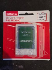 Bitfunx MX4SIO PS2 MicroSD Memory Card Adapter Clear Blue