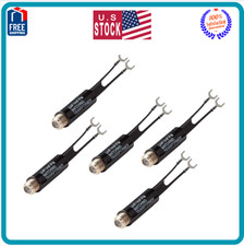 5 Pack 75 Ohm to 300 Ohm UHF VHF FM Antenna Adapter Matching Transformer Convert