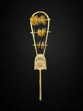 Egyptian Brass Hathor Sistrum   Handmade Ritual Rattle for Meditation