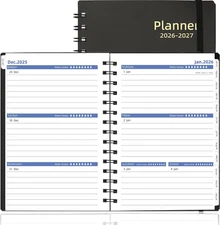 Daily Planner 2026-2027, 2026 Planner Weekly & Monthly, from Jan 2026-Jun 2027,