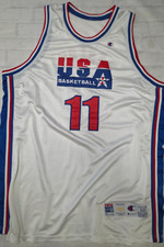 Champion 1992 Summer Olympic Games USA Basketball Jersey #11 Malone White Si. 60