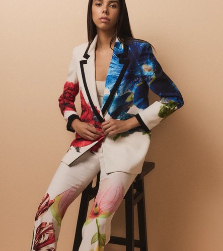 $595 Alice+Olivia Denny Floral Tailored Single-Breasted Blazer Jacket Size 6 - Picture 3 of 14