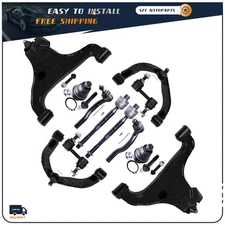 Front Lower Upper Control Arms + Tierods For Nissan TITAN INFINITI QX56 2004-15
