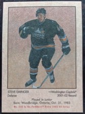 2002 - 2003 ITG Parkhurst Steve Eminger Retro Mini Capitals Hockey Card