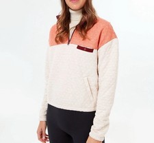 MARINE LAYER Corbet Quilted Colorblock Half-Zip Pullover Sweatshirt Medium