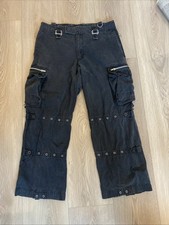 VTG 1990s Y2K Tripp NYC Daang Goodman Bondage Goth Rave Cargo Pants Size 30