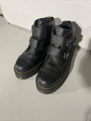 Doc Martens Womens Size 9 Black Leather Platform Shoes With Bouncing Soles