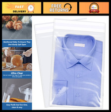 Clear Cellophane Bags 12" x 15" 1000 Count - Self-Sealing Plastic Bags for Clo