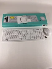Logitech MK270 Full Size Wireless Keyboard and Mouse Combo, USB, White