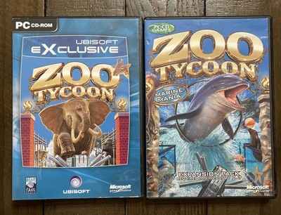 Zoo Tycoon + Marine Mania Expansion Pack PC CD-ROM Bundle Tested Ubisoft