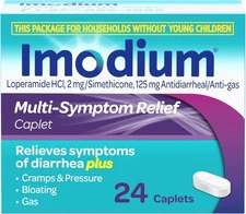 Imodium Multi Symptom Relief Caplets 24 Count Anti Diarrheal and Gas Relief