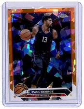 2023-24 Topps Chrome Sapphire Orange Refractors Paul George 8/25 Los Angeles