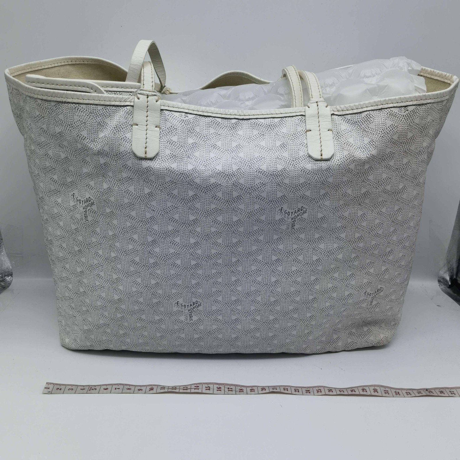 Goyard Saint Louis PM Tote Bag in Goyardine Canvas White - ## image 3
