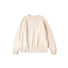 MHL Margaret Howell Crew Neck Knit Natural Used Light Water Stain