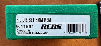 RCBS Full Length Die Set 6mm Remington   Reloading Dies with Case (P/N 11501)