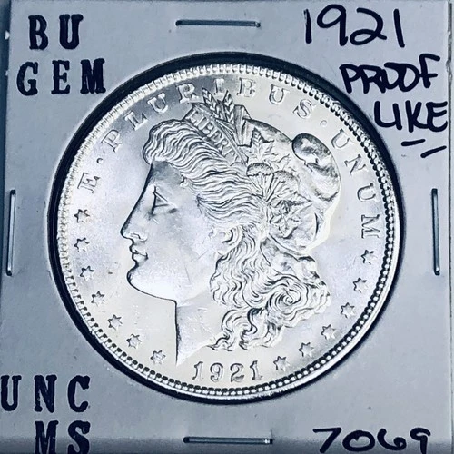 1921 BU GEM MORGAN SILVER DOLLAR UNC MS+++ U.S. MINT RARE COIN 7069