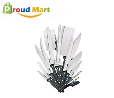 Ronco 20 Piece Full-Tang Handle Professional Kitchen Stainless Steel Knife Set