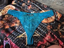 Ann Summers Teal Blue Thong Size 20