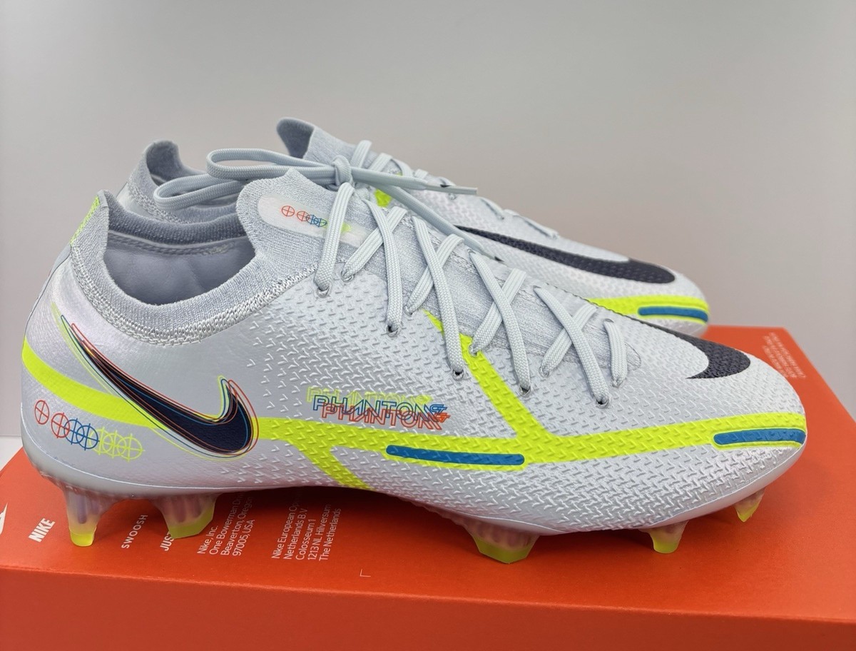 Nike Phantom GT2 Elite FG Volt Gray Soccer Cleat Men's Size 9.5