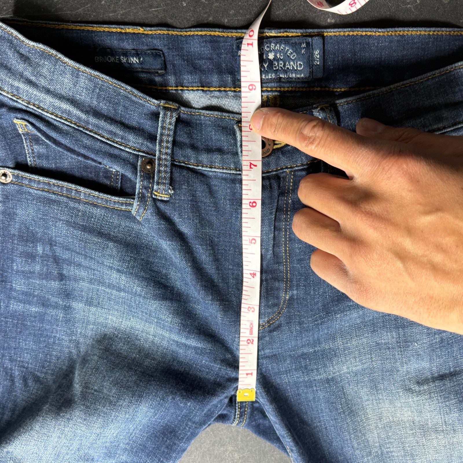 Lucky Brand Womens Brooke Skinny Size 2 Blue Stretch Denim Skinny Leg Jeans Fit thumbnail 10