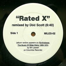 RATED X  DOC SCOTT  REMIXED JAMIE MYERSON 1999 Columbia MILES-02  Vinyl LP Jazz