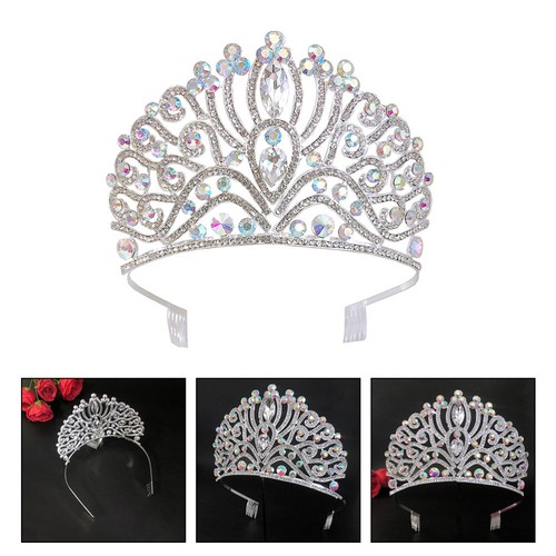 Shiny Big Crown Headdress Flower Girl Headpieces for Wedding Bridal
