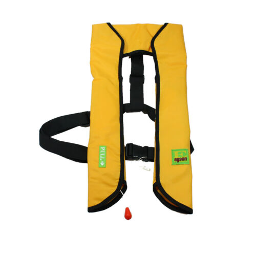 Premium Adult Inflatable Life Jacket Vest Lifesaving PFD C02 Cartridge - Yellow - Picture 2 of 11