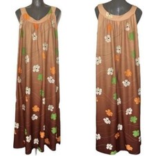 Vintage Floral 60 s 70 s Neiman Marcus Dress Large