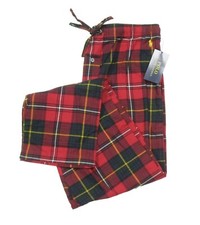 Polo Ralph Lauren Men's Red Multi Plaid Cotton Sleep Lounge Pants