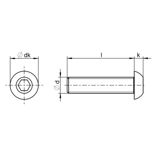 Linsenkopfschrauben DIN ISO 7380-1 Edelstahl A2 V2A VA M2-M10 Innensechskant ISK - Bild 3 von 15