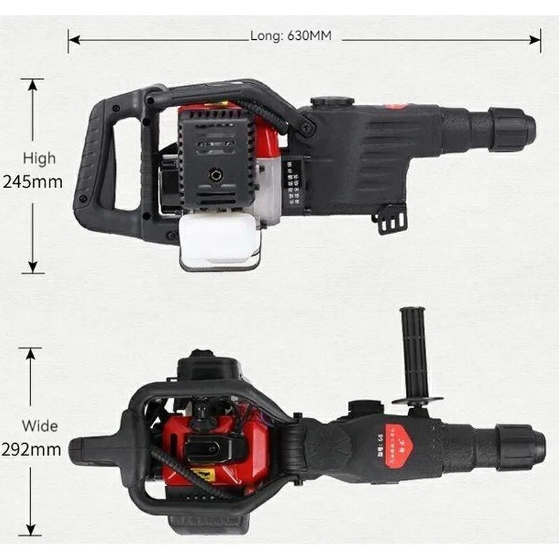 3 in 1 Multifunktions-Schlaghämmer Mit Benzinantrieb Benzin-Brechpickel Beton - Bild 2 von 4