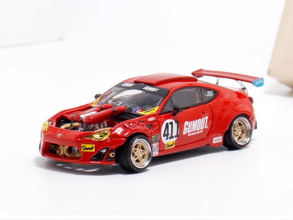 DCM 1/64 Scale Toyota GT4586 Red Diecast Car Model