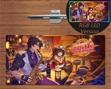 RGB LED Large Mouse Pad Honkai Star Rail Gallagher Sparkle Gaming Mat Mousepad