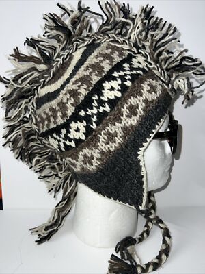 Mohawk Handmade Indian Peruvian Knitting Hat 