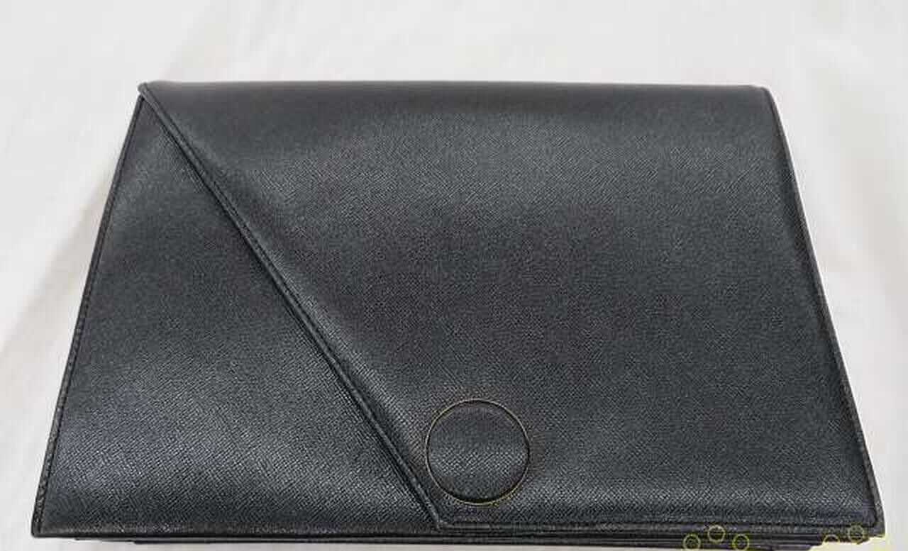 Borsa pochette Yves Saint Laurent s pelle nera LOGO modello tinta unita