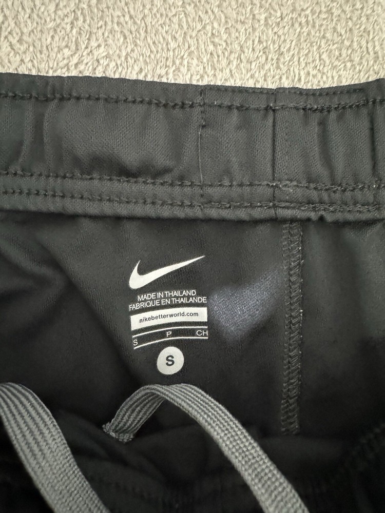 Nike Mens S Athletic Running Warm Up Pants Black Gray 480238-010 Gray Stripe