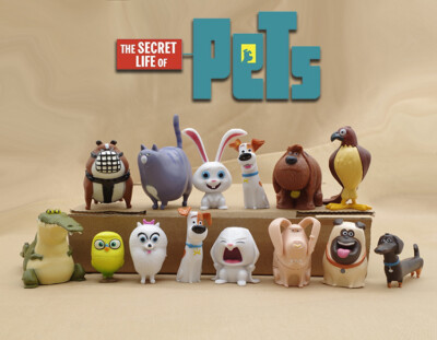 14 pcs / Sets The Secret Life of Pets Toy Figures Cake Toppers Action Figures