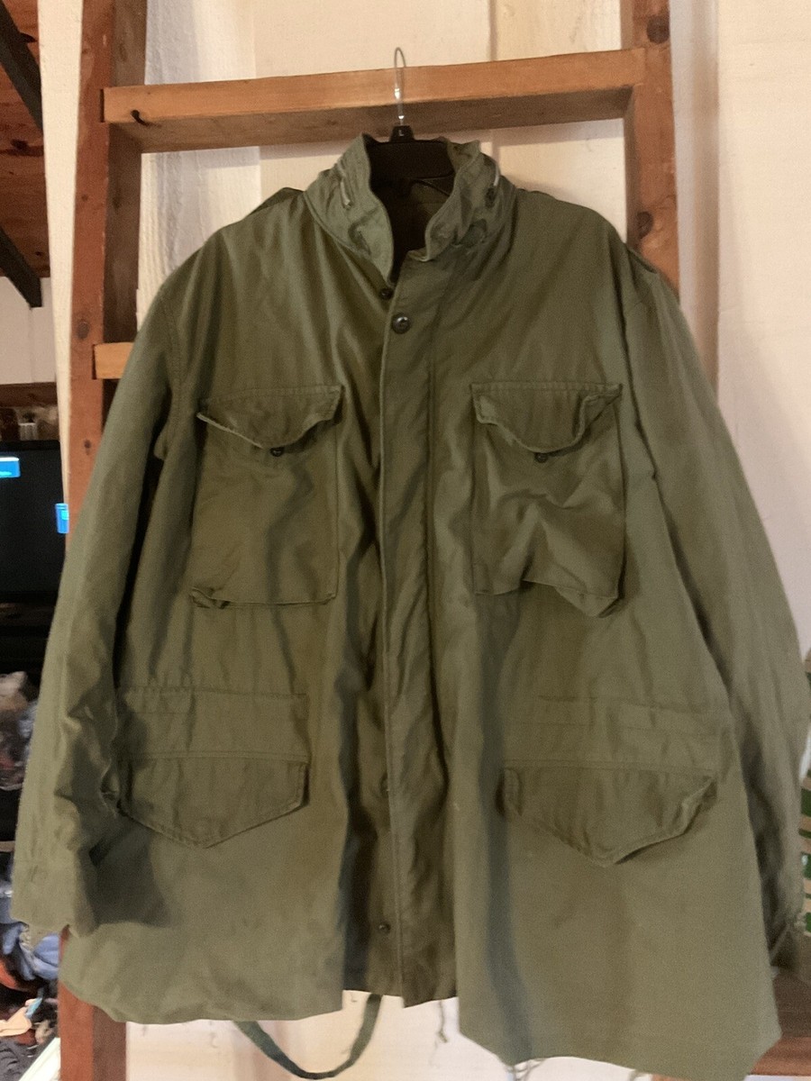 VTG US Army M65 M1965 Field Jacket Coat Hood Vietnam OG 107 VTG US Army M65 M1965 Field Jacket Coat Hood Vietnam OG 107