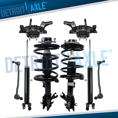 Front Steering Knuckles Wheel Hub Struts Sway Bars Rear Shocks for Nissan Altima