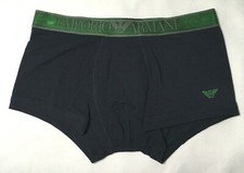 Emporio Armani men's Shiny Logoband Trunk Marine Underwear Navy Blue M L XL
