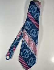 Dino Orsini Trevira Neck Tie USA made polyester 57x4 Blue Pink Classic