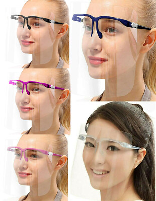 10 x Gesichtsschutz Vollvisier Brille Blau Schutzmaske Antibeschlag Transparent