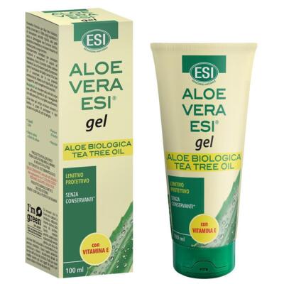 ESI - Aloe Vera Gel con Tea Tree e Vitamina E da 100ml - Aloe Biologica 100%