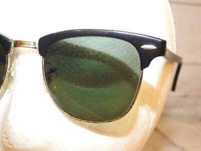 Vintage Bausch & Lomb USA Ray-Ban Clubmaster Black and Gold
