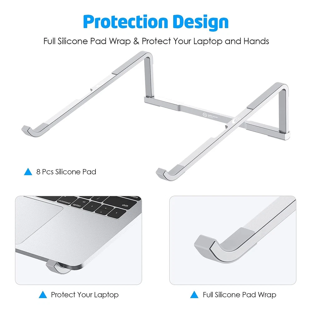 Laptop Stand for Desk Adjustable Foldable Lightweight Aluminum Laptop Holder ...