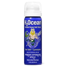 H2Ocean Piercing Aftercare Spray 1.5 Oz Natural Sea Salt Tattoo Healing Spray