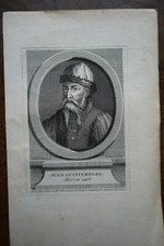 JEAN GUITTEMBERG . PORTRAIT. ORIGINAL ENGRAVING. 1760